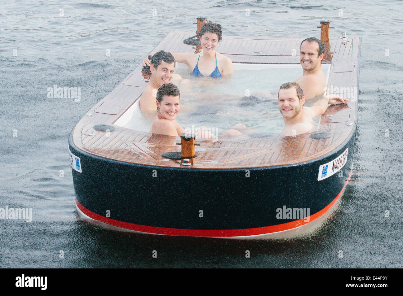 Hot Tub Boat Presenting the Hot Tub Boat an electric boat with a
