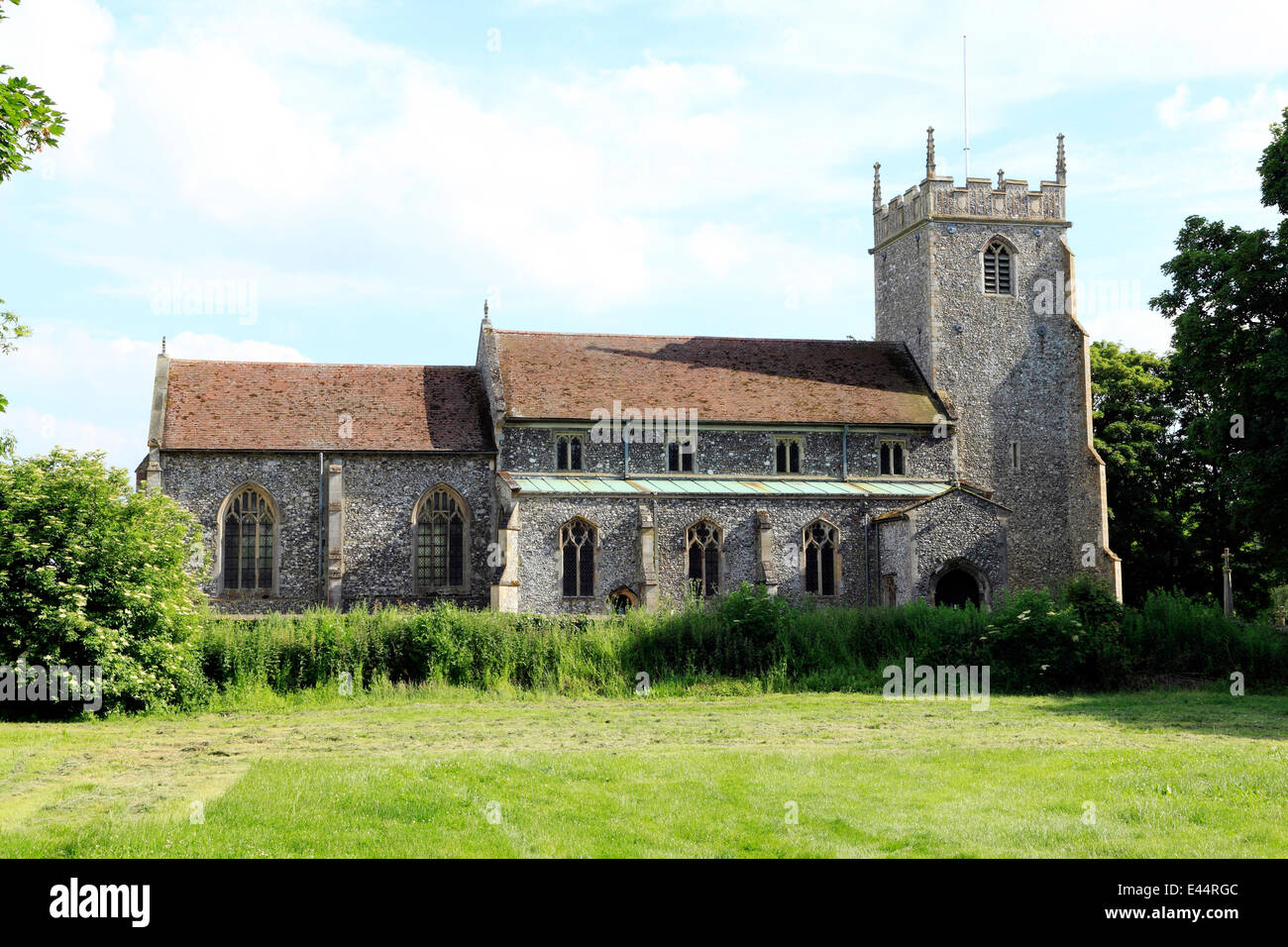 Burnham Thorpe, medieval parish church, Norfolk, home of Admiral Lord Nelson, England UK Stock Photo