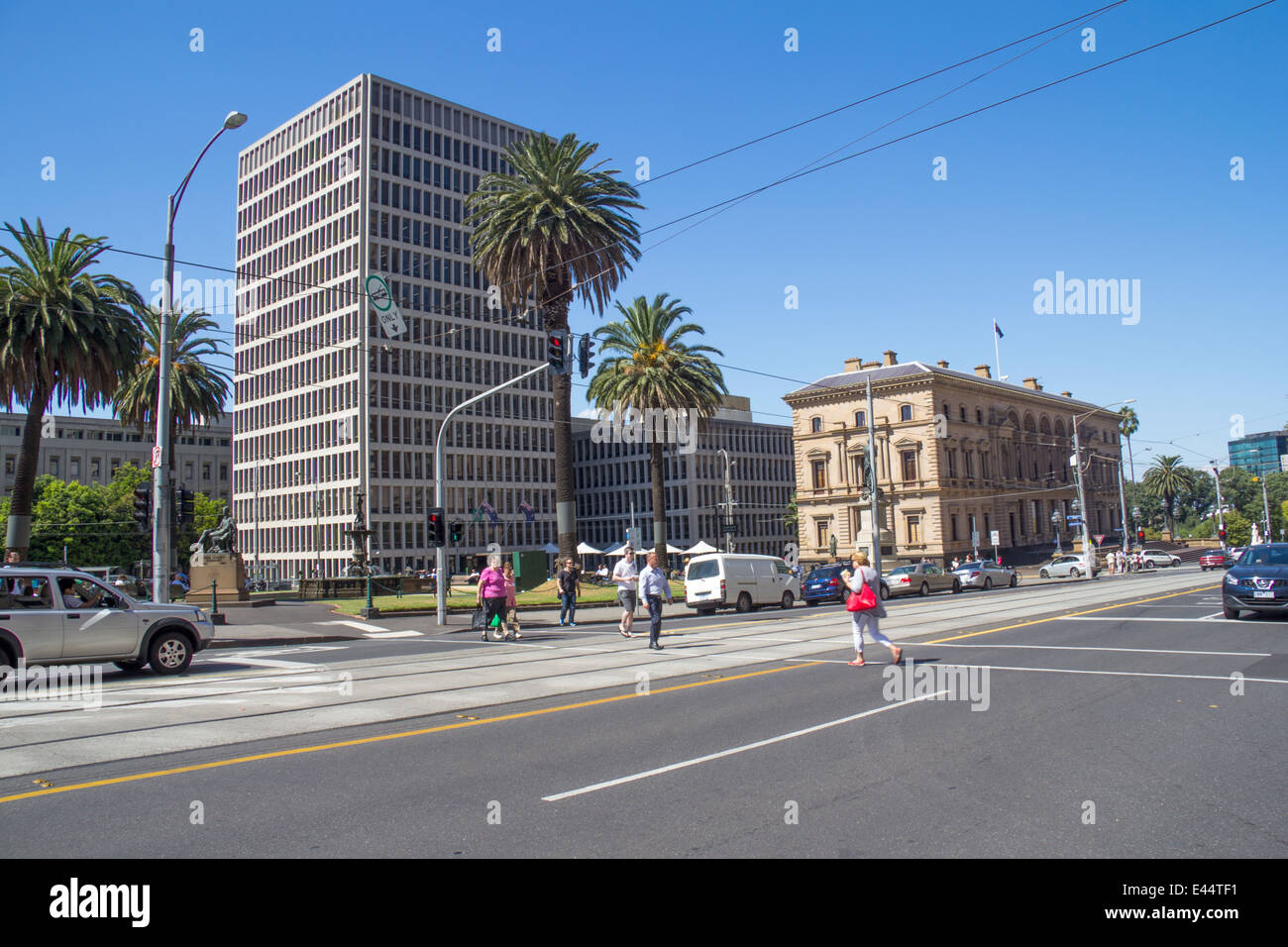 Spring Street, Melbourne, Victoria, Australia Stock Photo