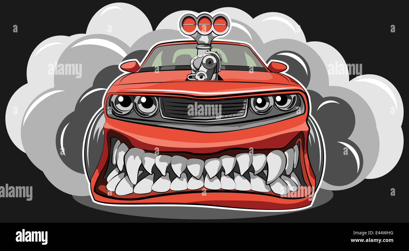 Angry car Stock Photo
