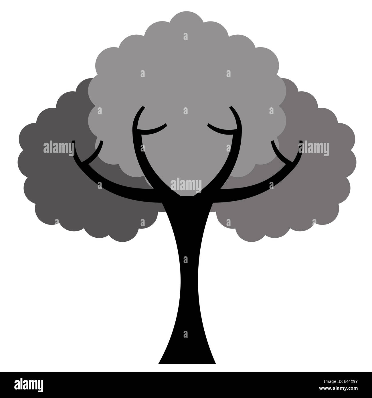 Art tree isolated on white background Stock Photo - Alamy