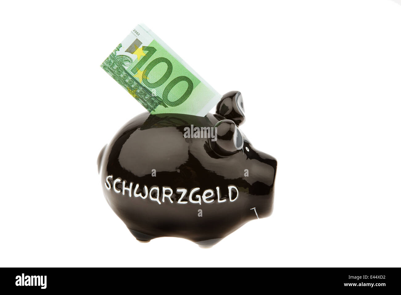 A piggy bank for black money isolated on white background Stock Photo ...