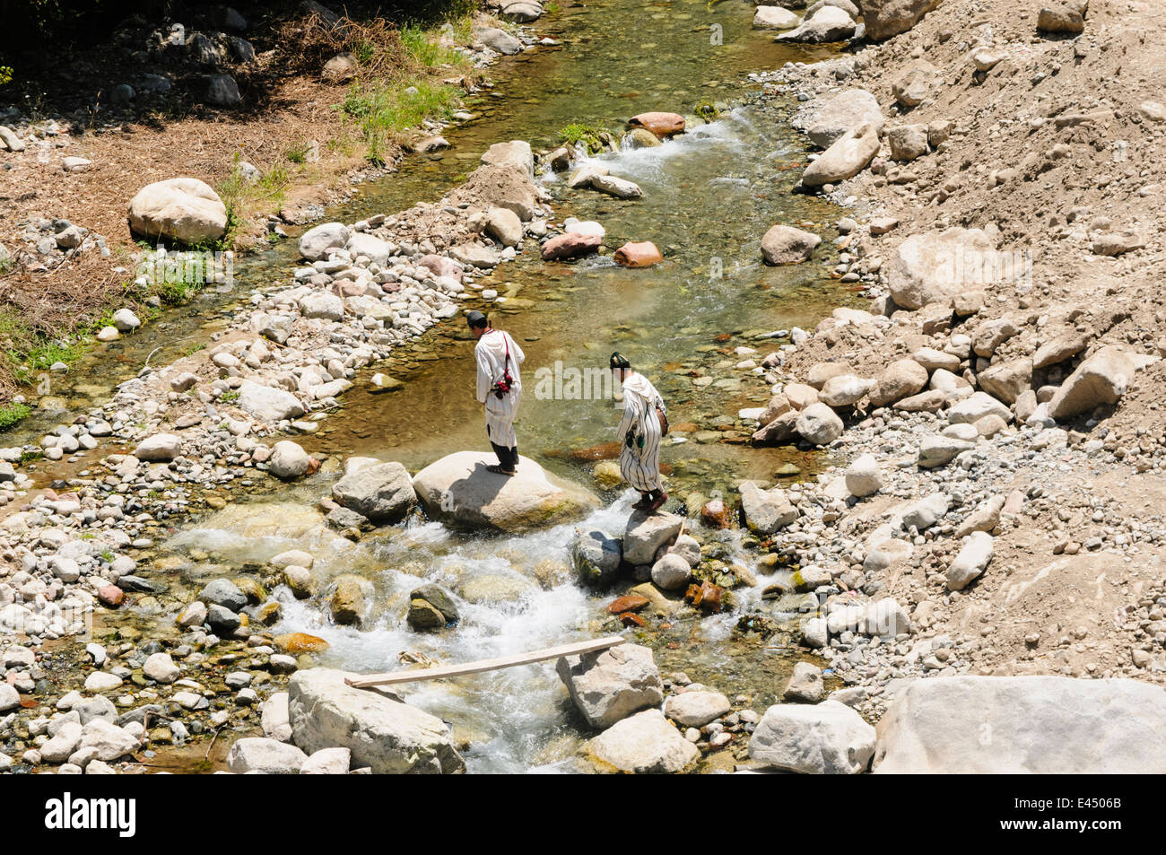 Ourika River, Ourika Valley, Atlas Mountains, Morocco Stock Photo