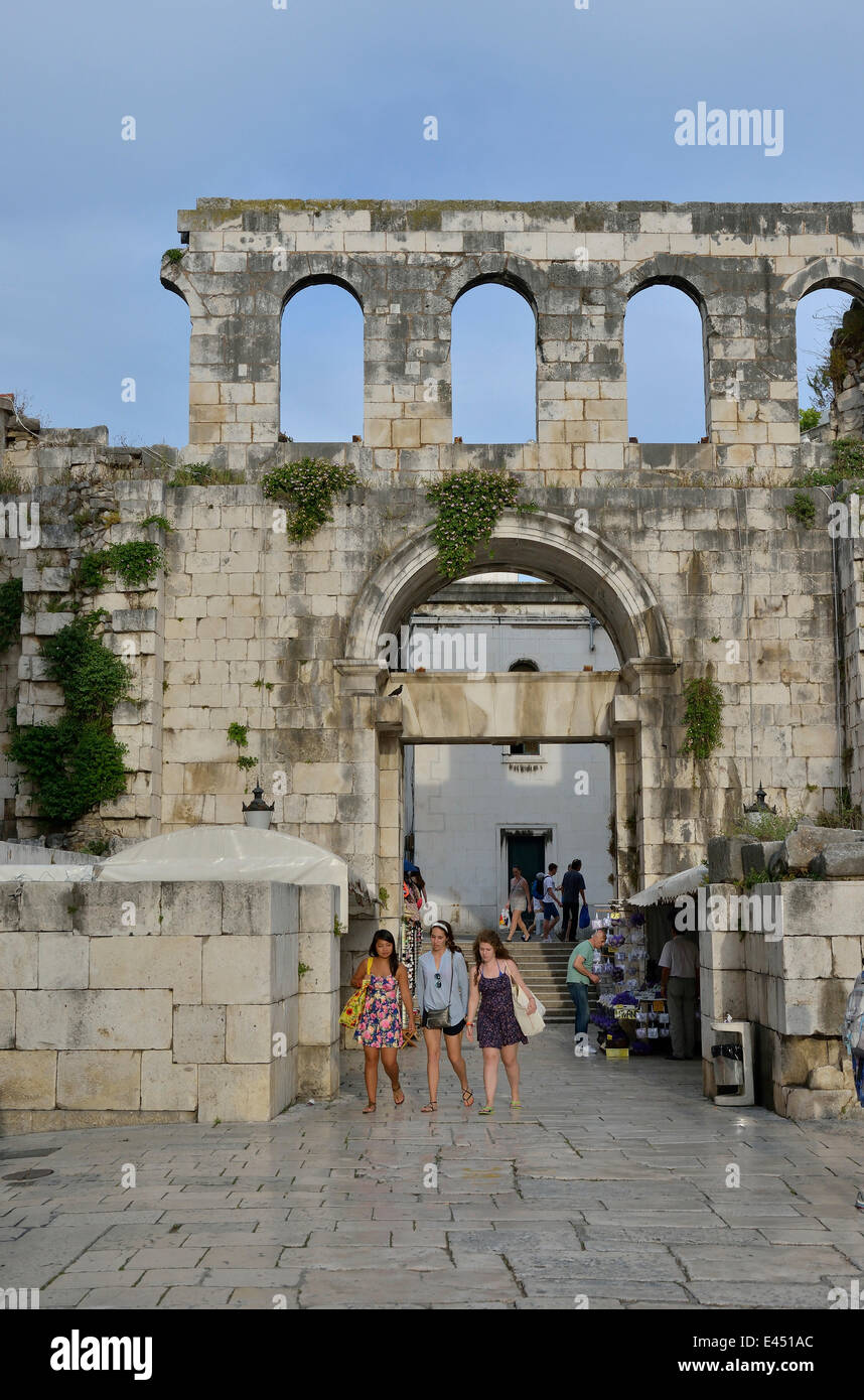 Silver Gate or Porta Argentea, Diocletian's Palace, Split, Split-Dalmatia County, Croatia Stock Photo