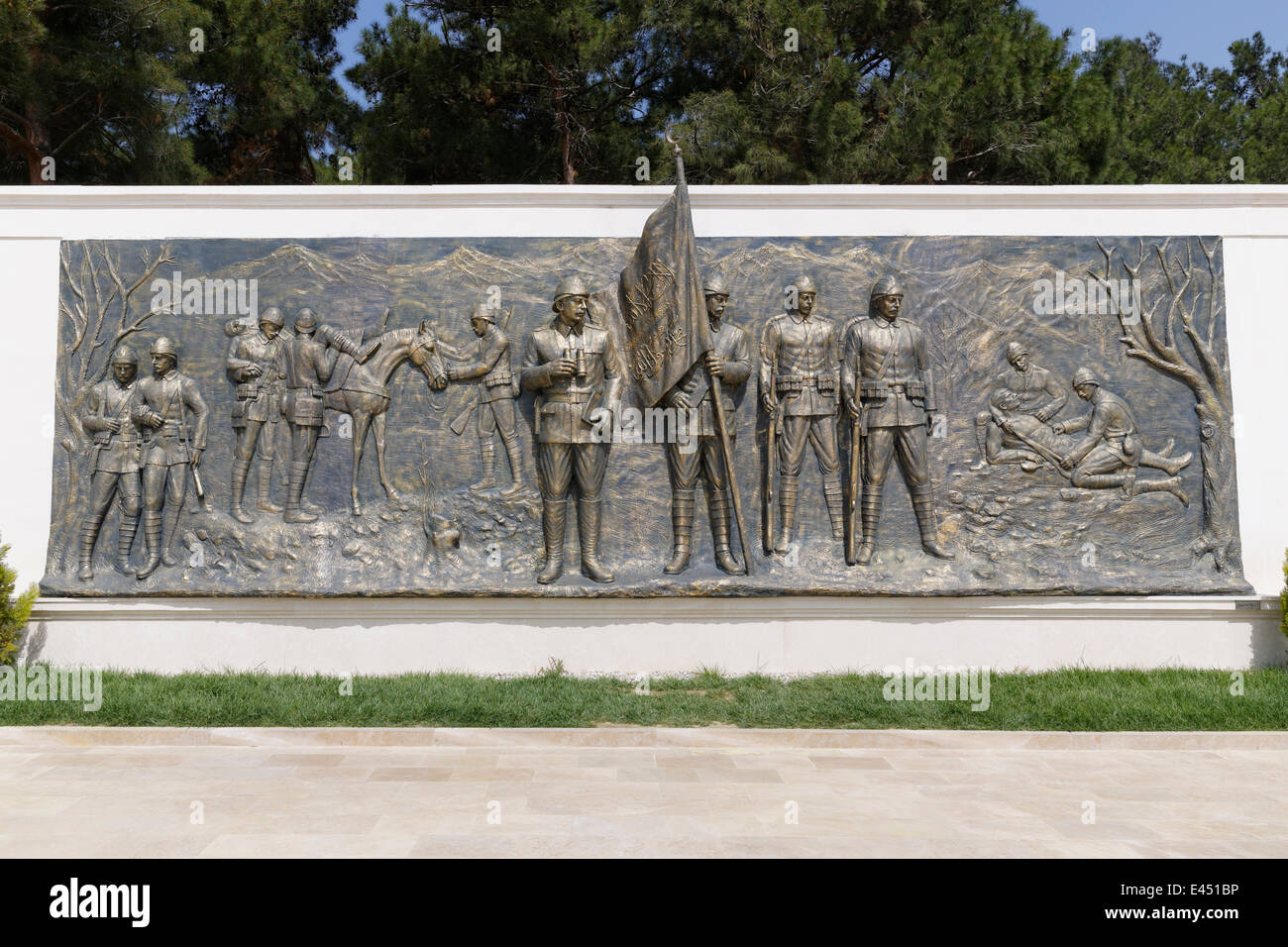 War memorial to the Battle of Gallipoli, Eceabat, Gallipoli Peninsula, Dardanelles, Thrace, Marmara Region, Turkey Stock Photo