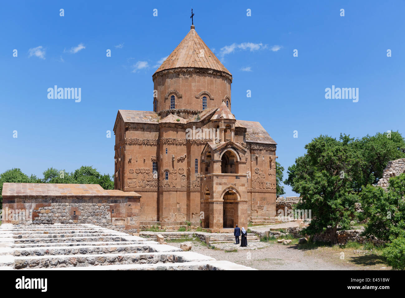 Armenian Church of the Holy Cross, Akdamar, Ahtamar, Akdamar Adası, Lake Van, Van Province, Eastern Anatolia Region, Anatolia Stock Photo