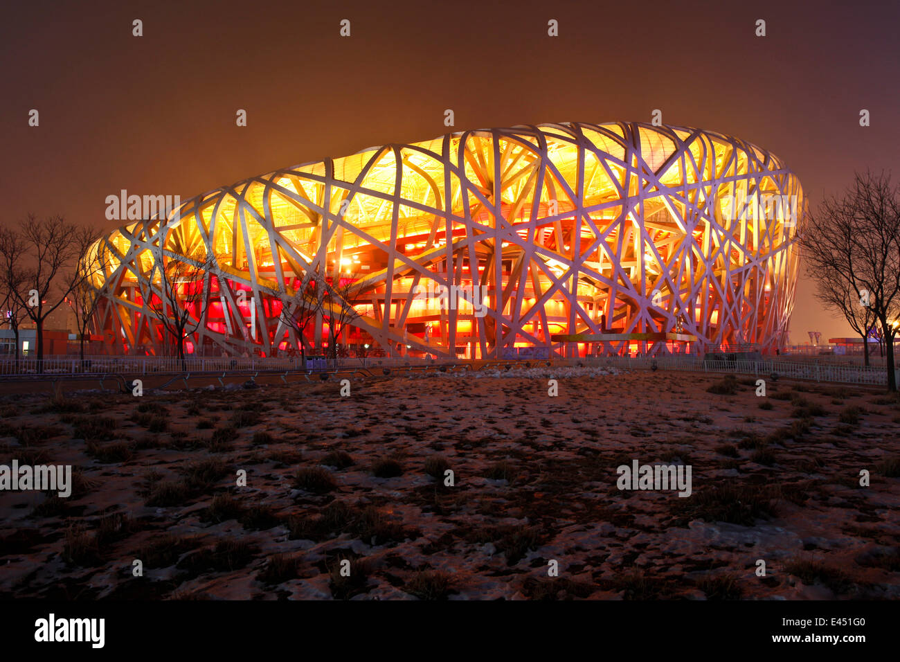 The Beijing National Stadium, Olympic Stadium, Bird's Nest, by Herzog and  de Meuron, Beijing, China Stock Photo - Alamy