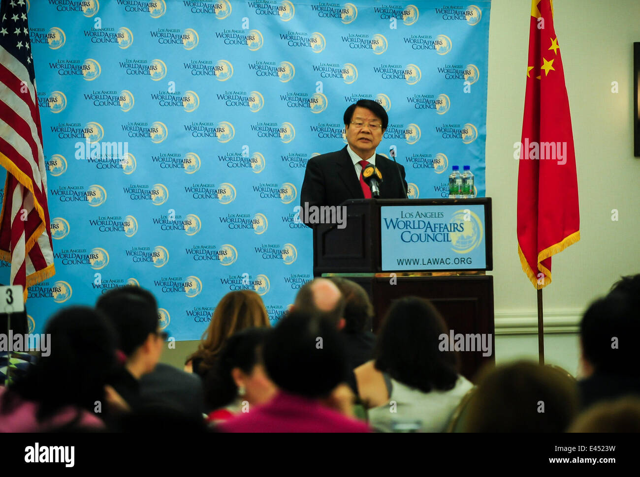 Los Angeles, USA. 2nd July, 2014. China's Culture Minister Cai Wu makes