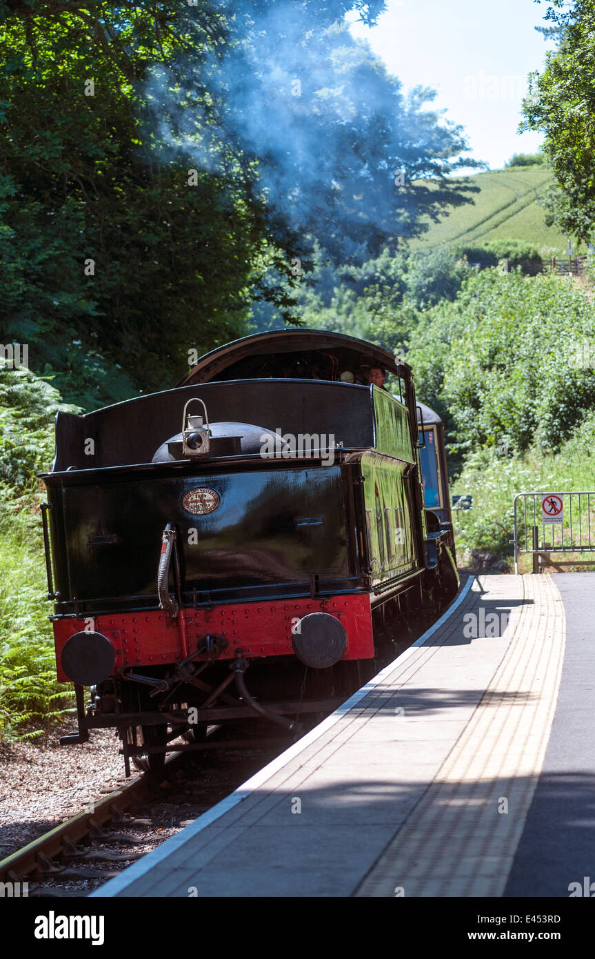 Steam train at Greenway Halt, Greenway Halt is a brand new stop on our