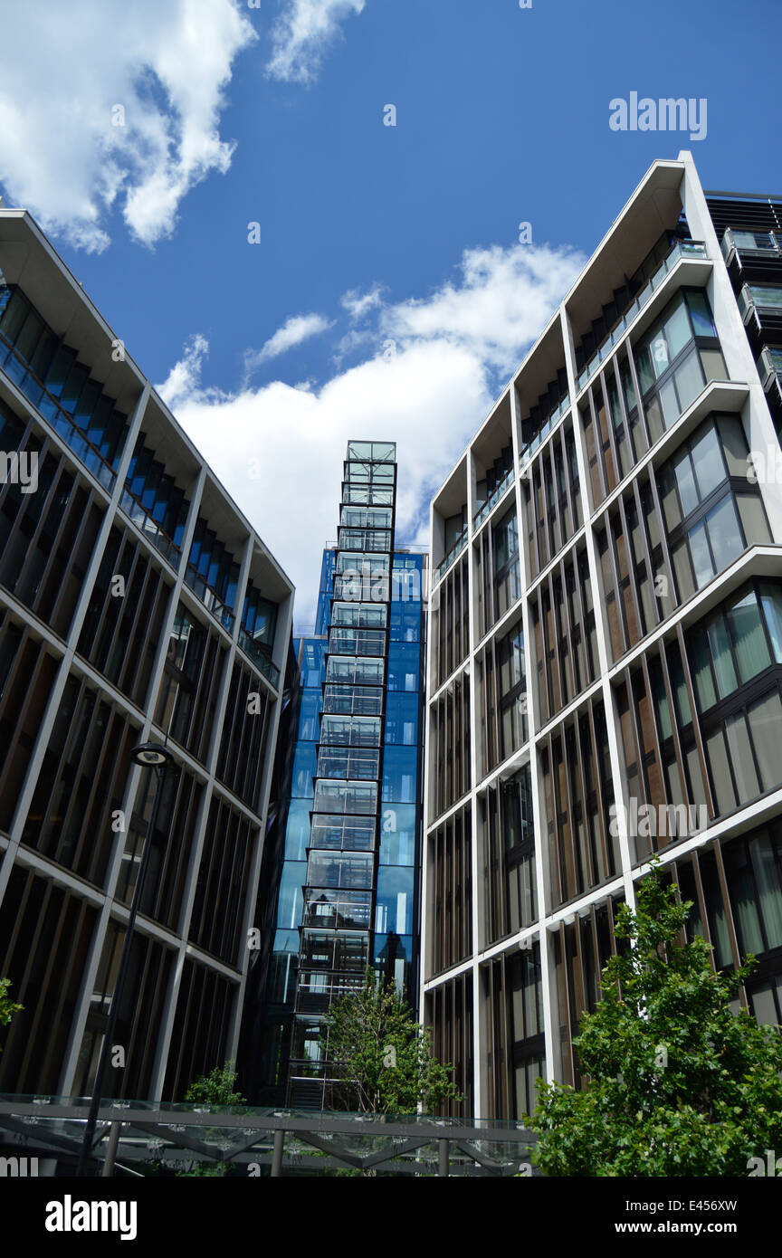 Ultra expensive apartment buildings at One Hyde Park in Knightsbridge London United Kingdom