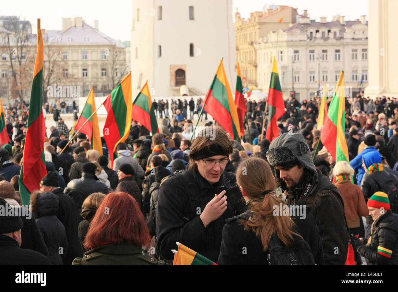 VILNIUS, LITHUANIA - MARCH 11: Celebration of Day Of Restoration Of Independence Of Lithuania, March 11, 2013, Vilnius, LT Stock Photo - Alamy