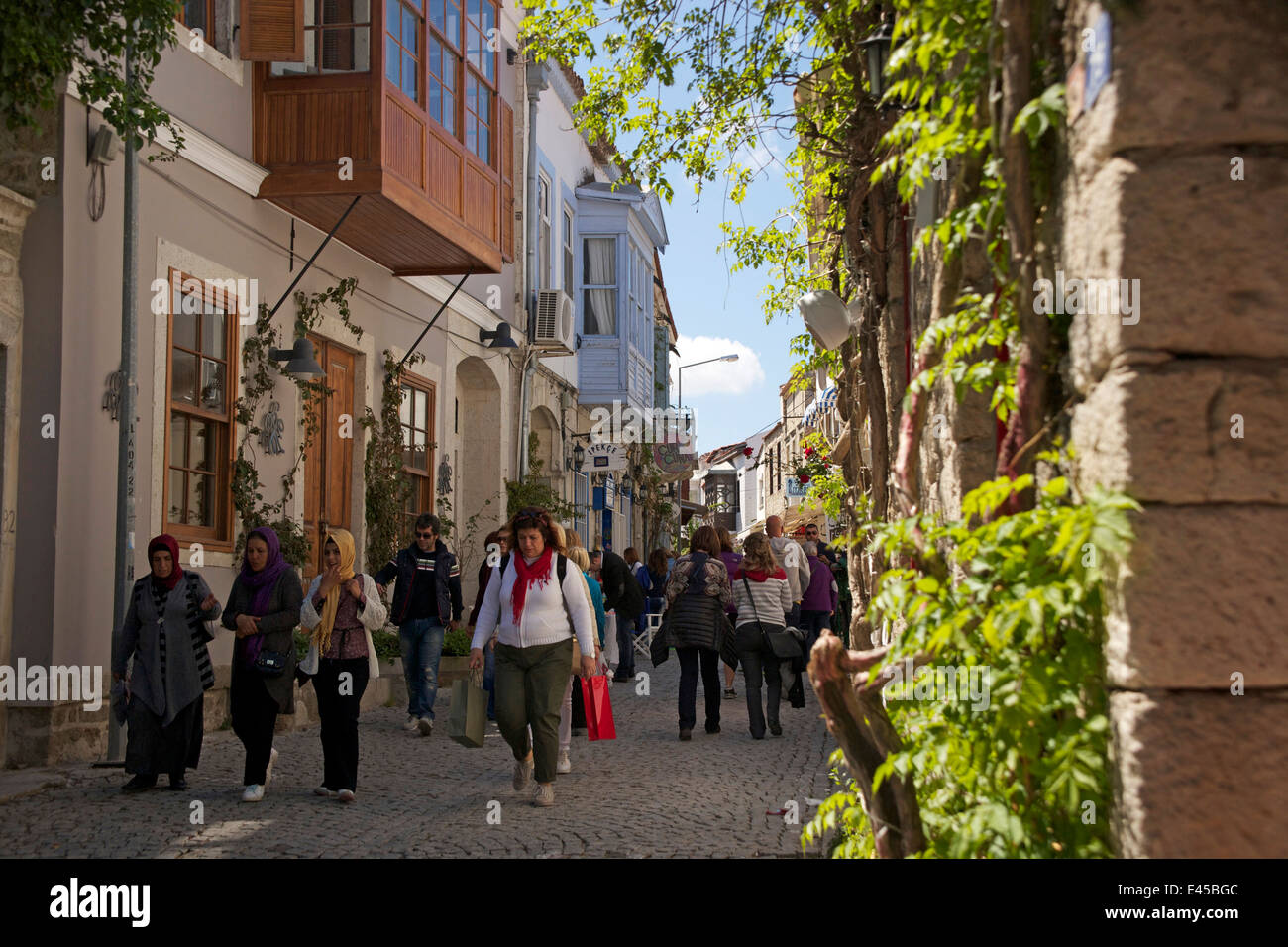 Alacati, Turkey - once a Greek town now a holiday spot for Istanbul's rich Stock Photo