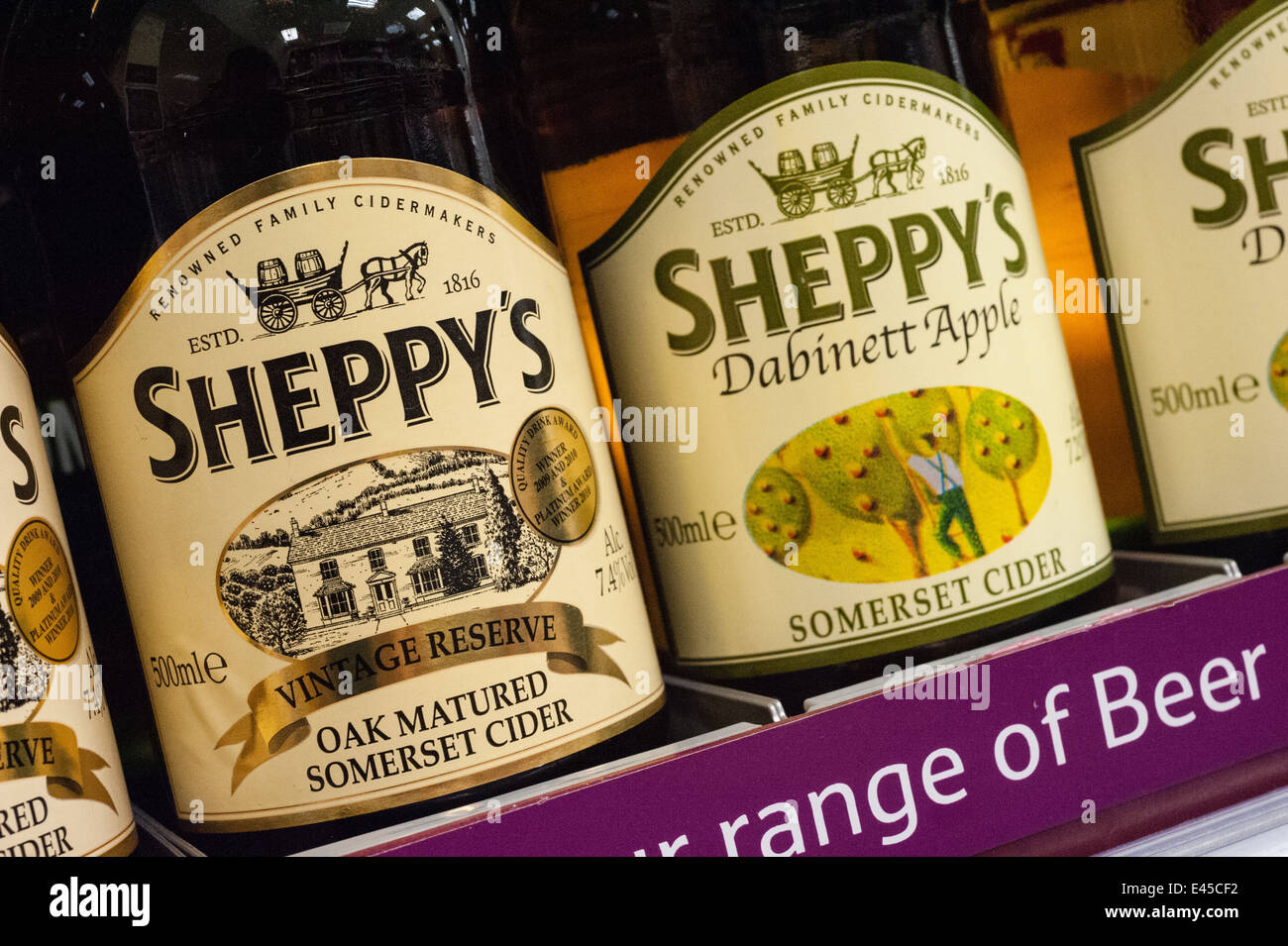 Real Ale Sign Real Ale for sale in a supermarket Stock Photo - Alamy
