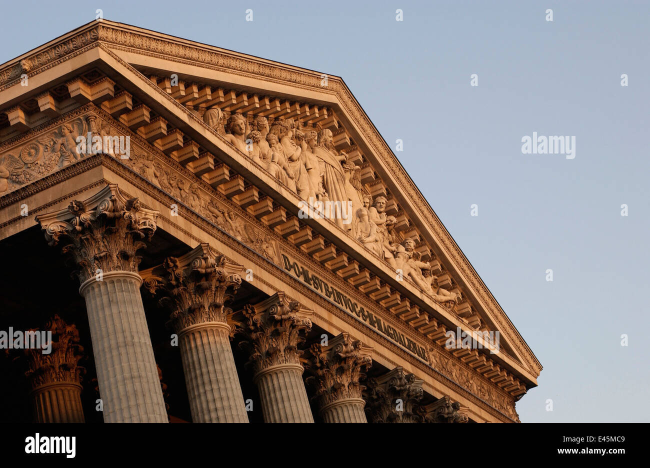PARIS, FRANCE. - MAGDALENAE FREIZE - SCULPTURE ON THE FACADE OF THE CHURCH OF LA MADALEINE. PHOTO:JONATHAN EASTLAND/AJAX Stock Photo