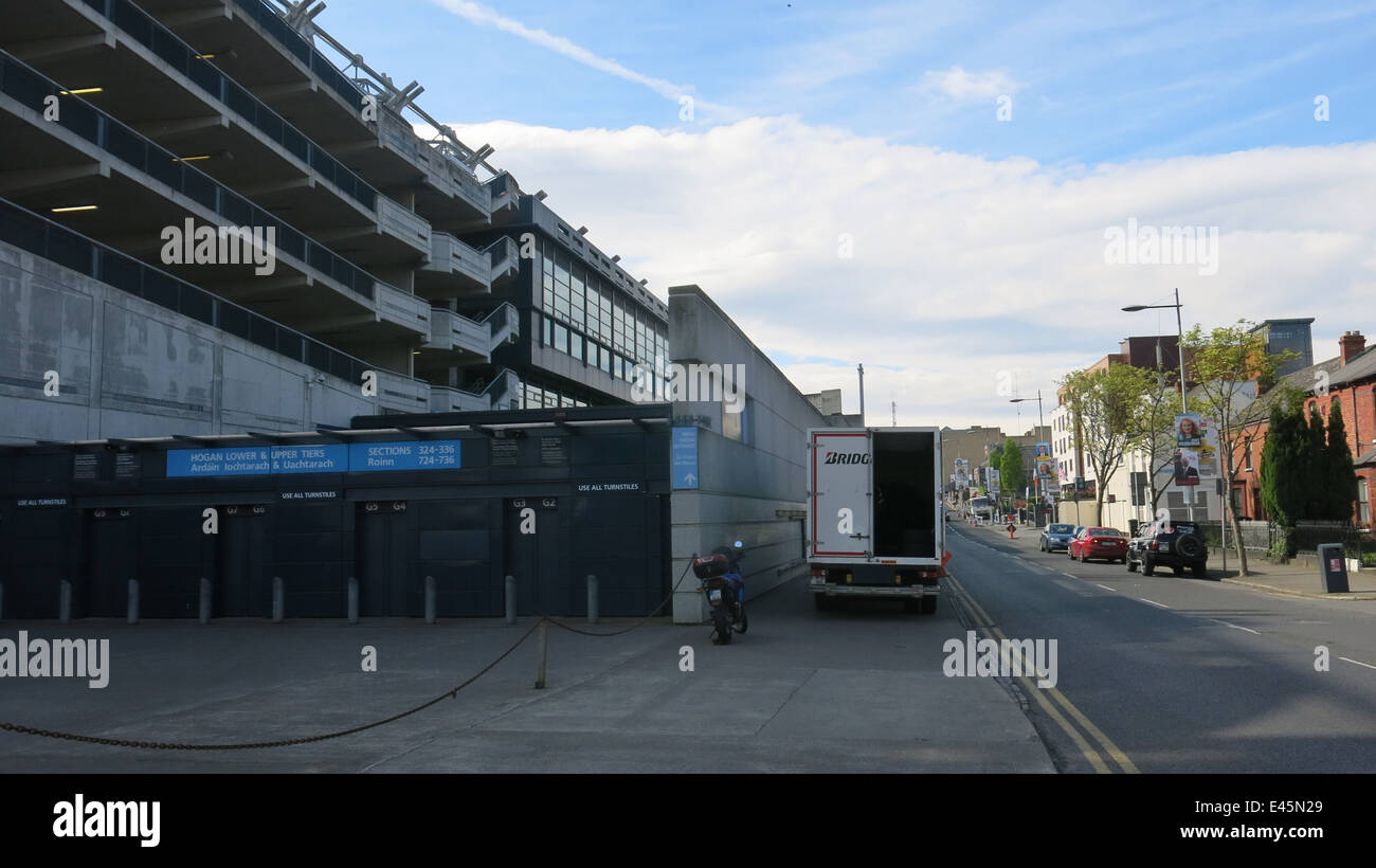 Image of Jones Road and Croke Park Stadium in Dublin city during the