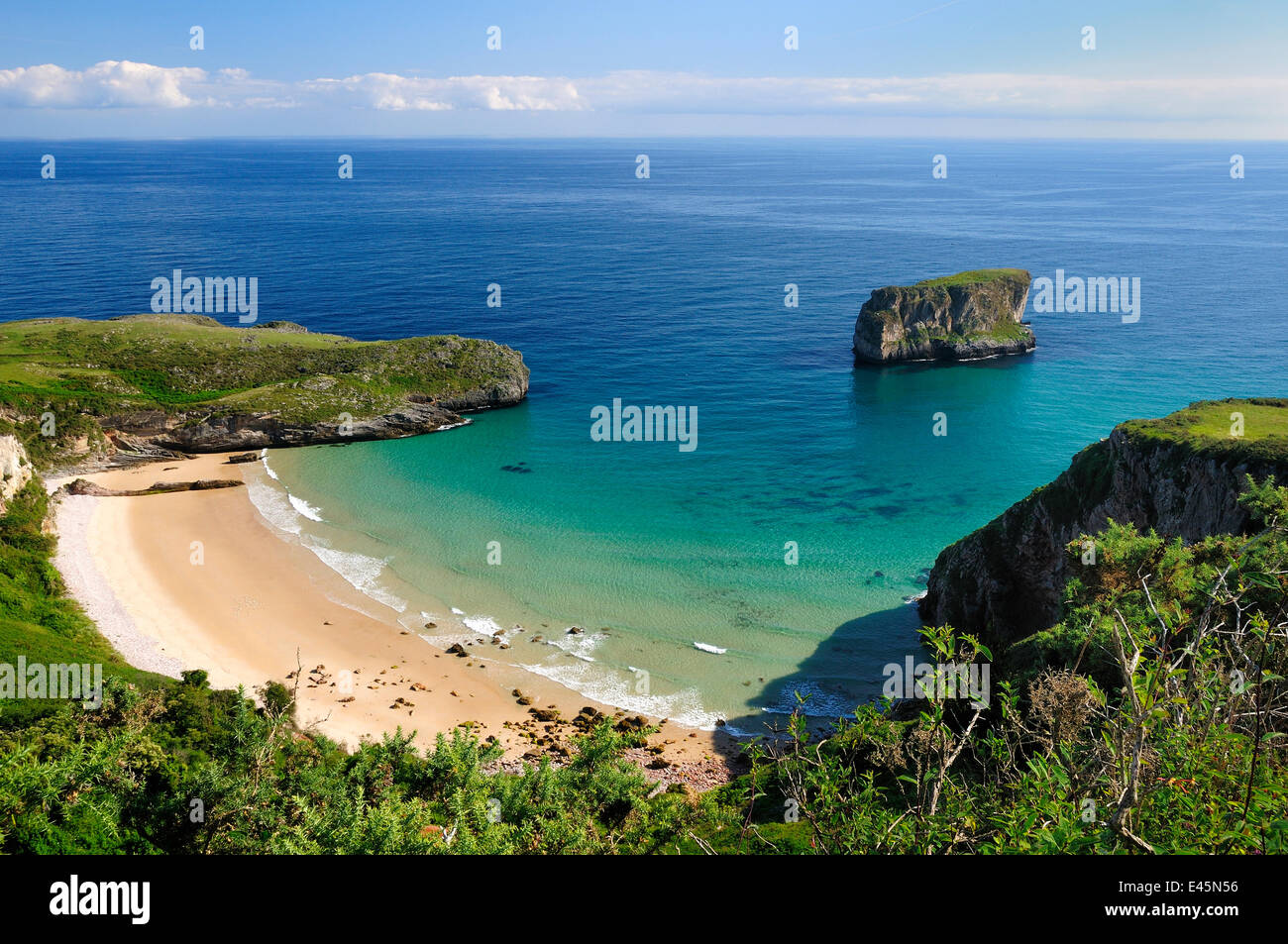 Ballota beach, near Llanes, Asturias, Spain. July 2009 Stock Photo - Alamy