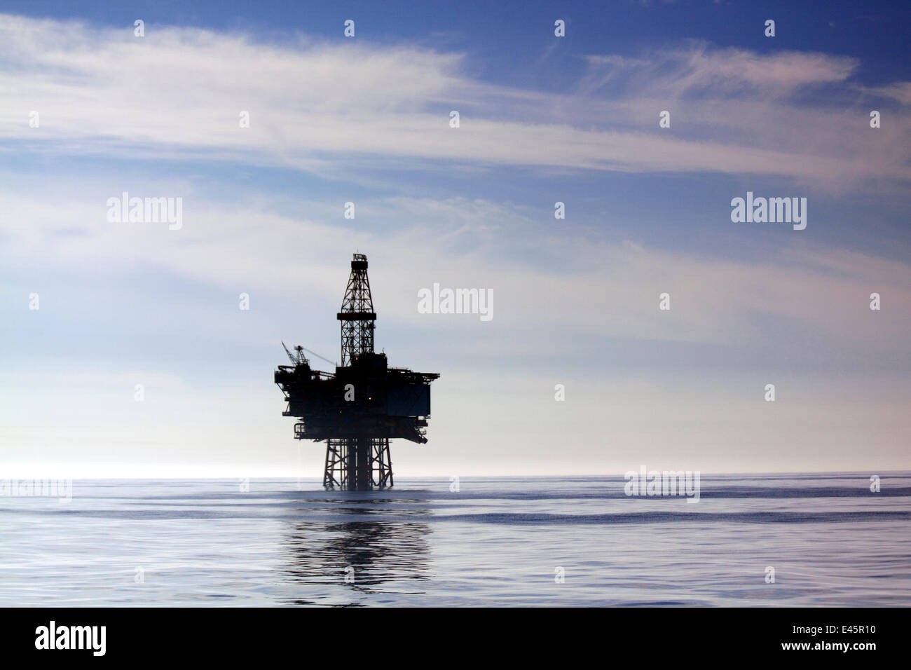 Esso's 'Jotun B' platform in calm conditions. North Sea, May 2010. Stock Photo