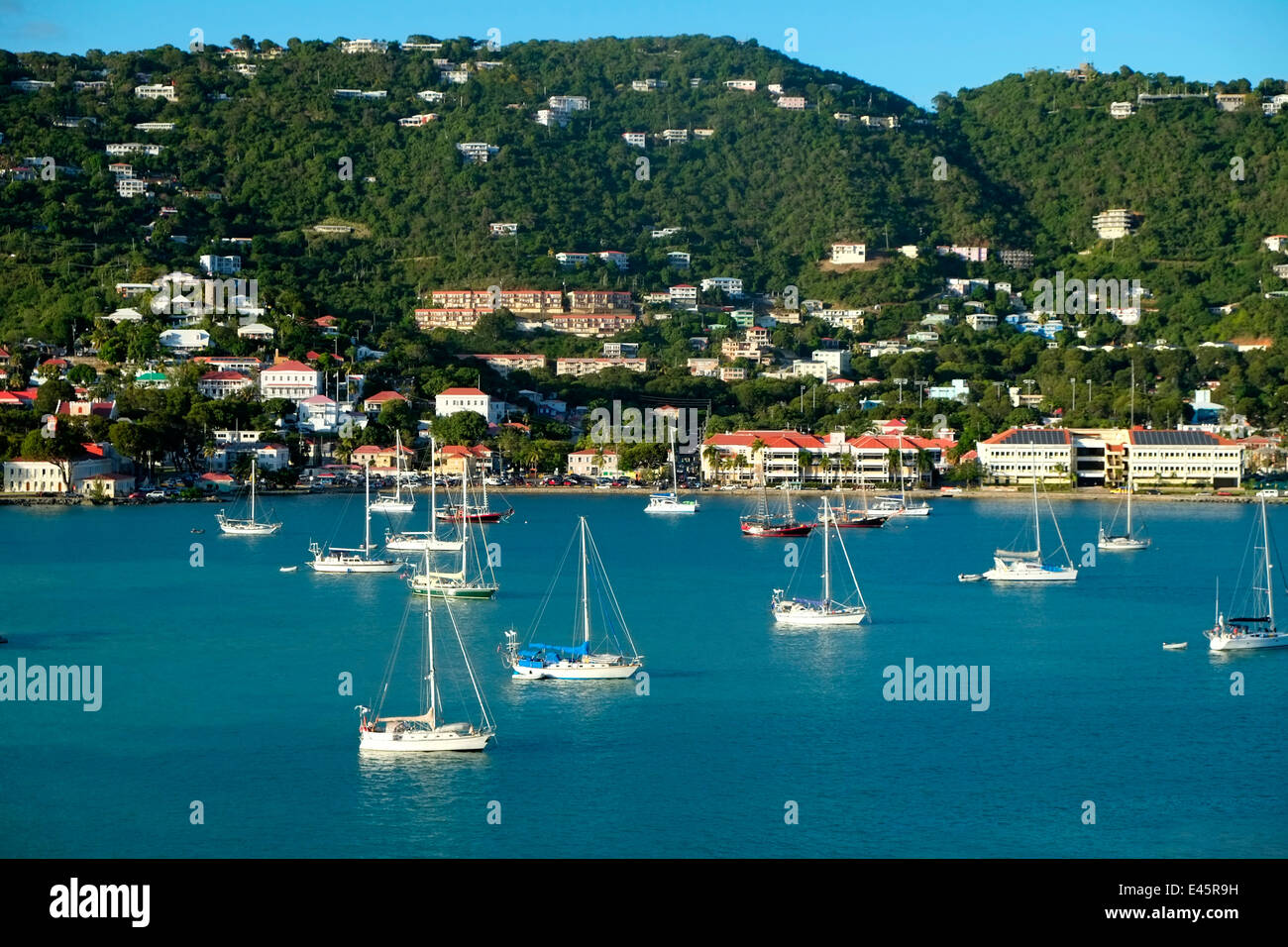 Sailboats Charlotte Amalie Harbor St. Thomas USVI US Virgin Islands