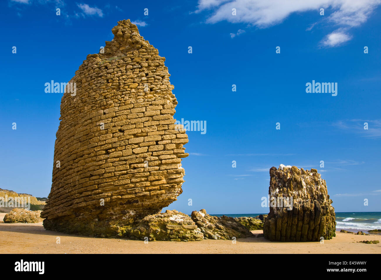 Ruins of the Torre del Loro, Mazagon, Huelva, Andalucia, March 2008 Stock Photo