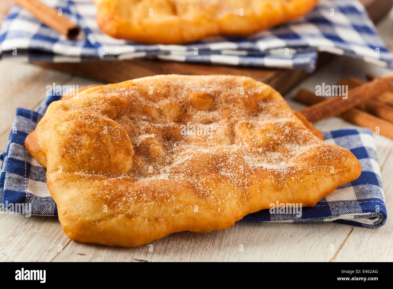 Deep Fried Elephant Ears with Cinnamon and Sugar Stock Photo Alamy