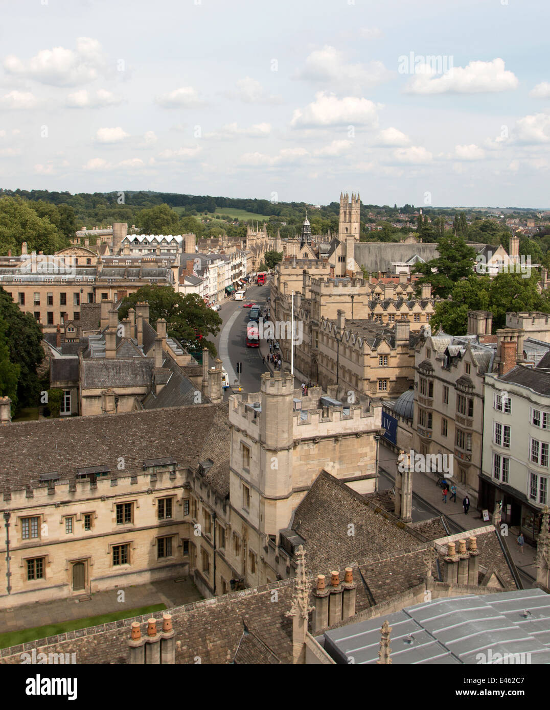 Oxford Highstreet Skyline Stock Photo