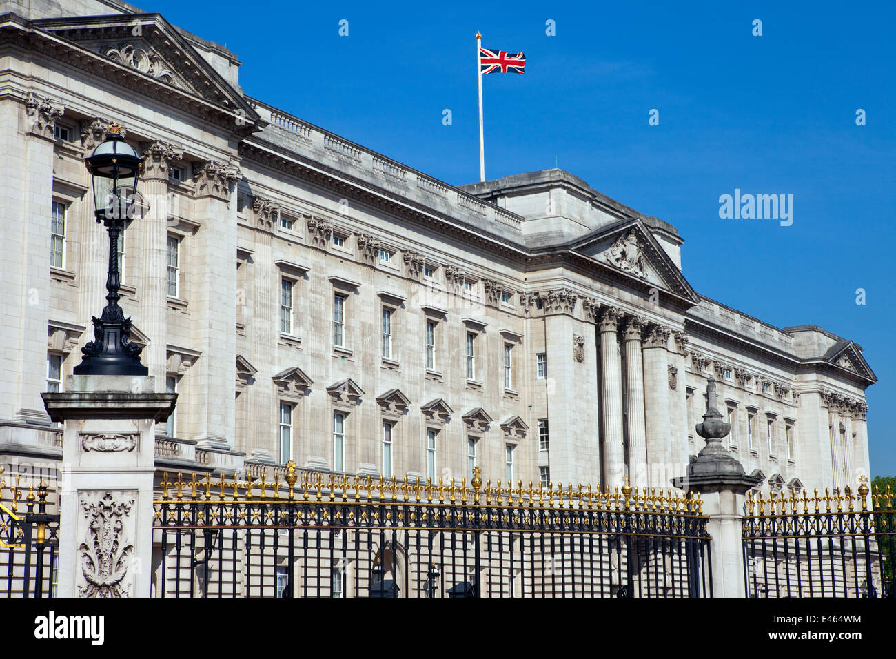 LONDON, UK - MAY 16TH 2014: The historic Buckingham Palace in London on 16th May 2014. Stock Photo