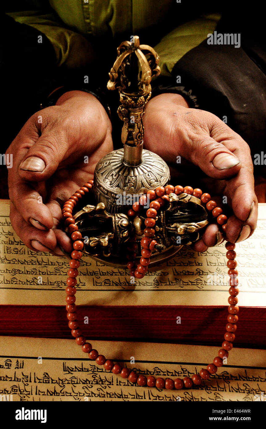 Buddhist Or Hindu Prayer Beads,scripture Stock Photo, Picture and
