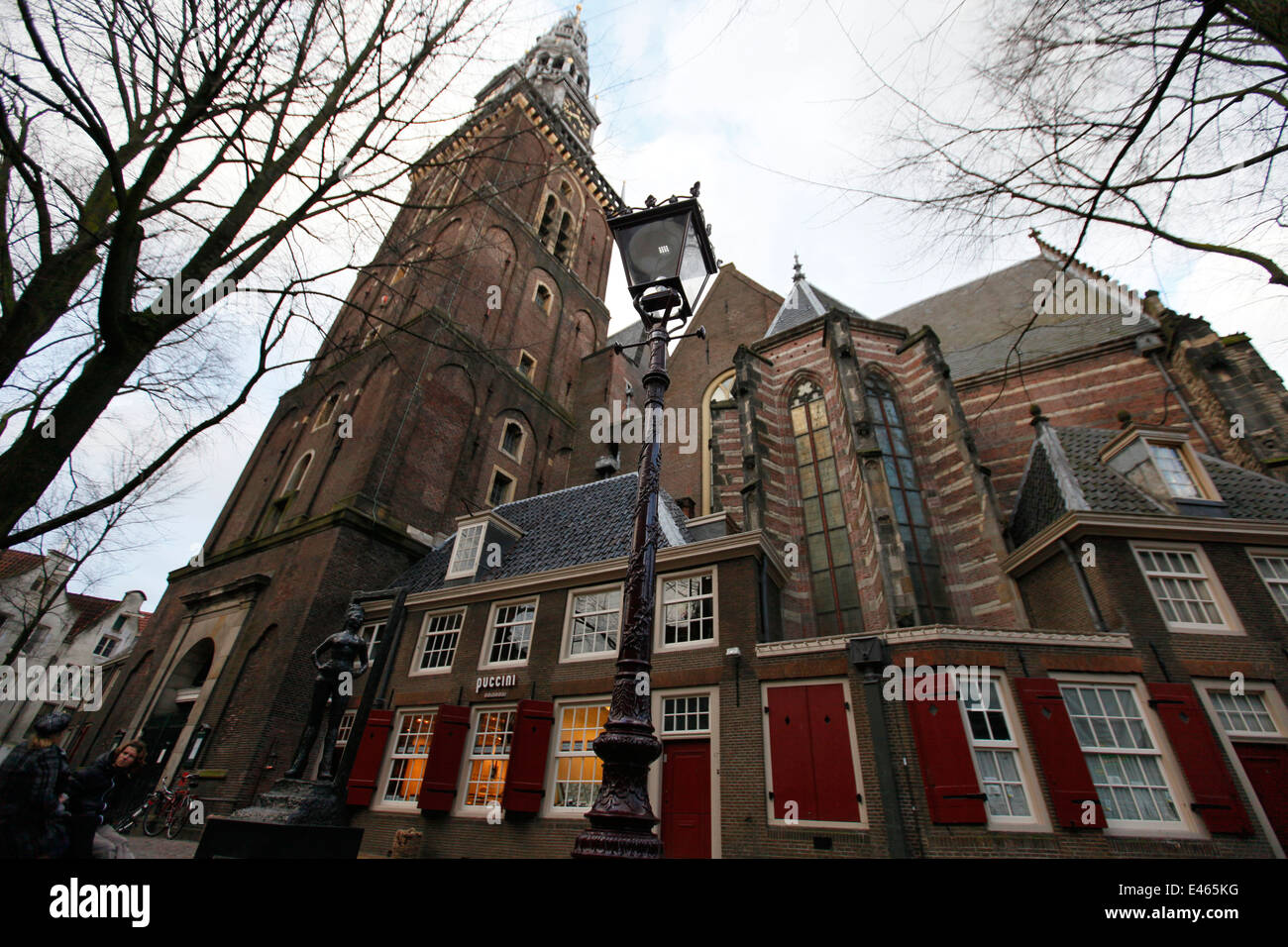 De Oude Kerk (the old church), amsterdam, centrum, netherlands Stock
