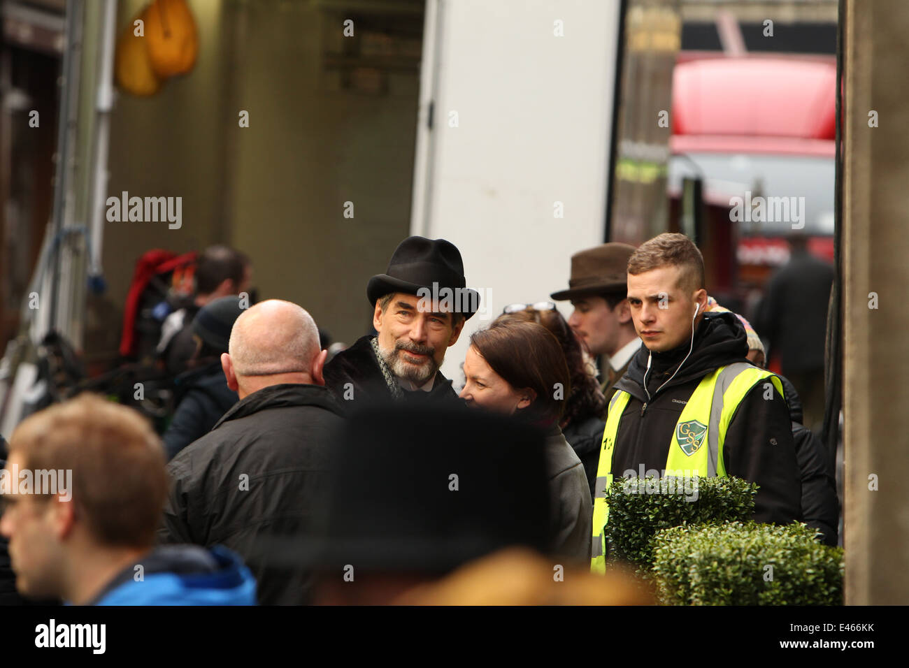 British actor, and former James Bond star, Timothy Dalton on location in Dublin for filming of Victorian series 'Penny Dreadful' Stock Photo