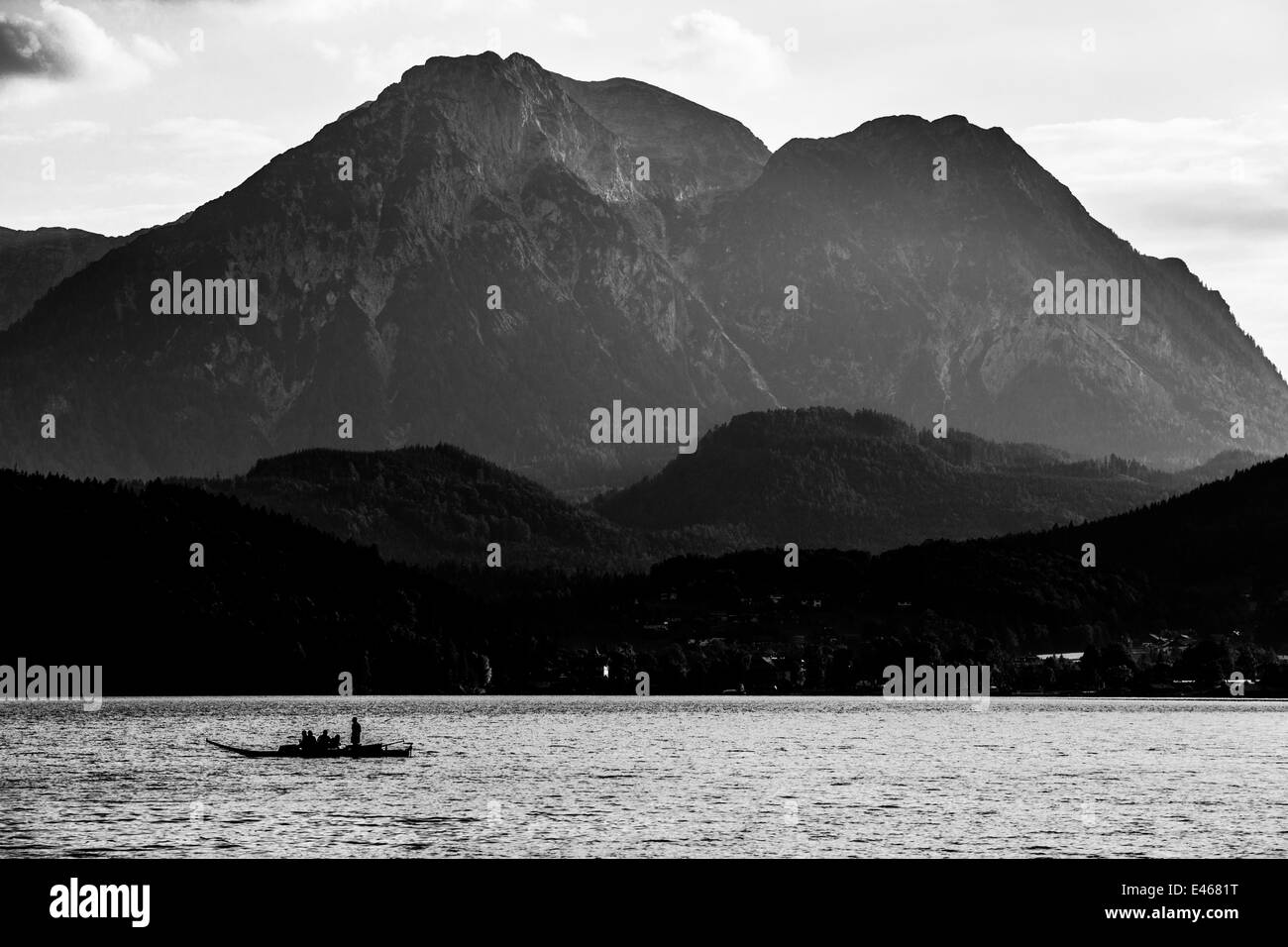 People relax lake Black and White Stock Photos & Images - Alamy