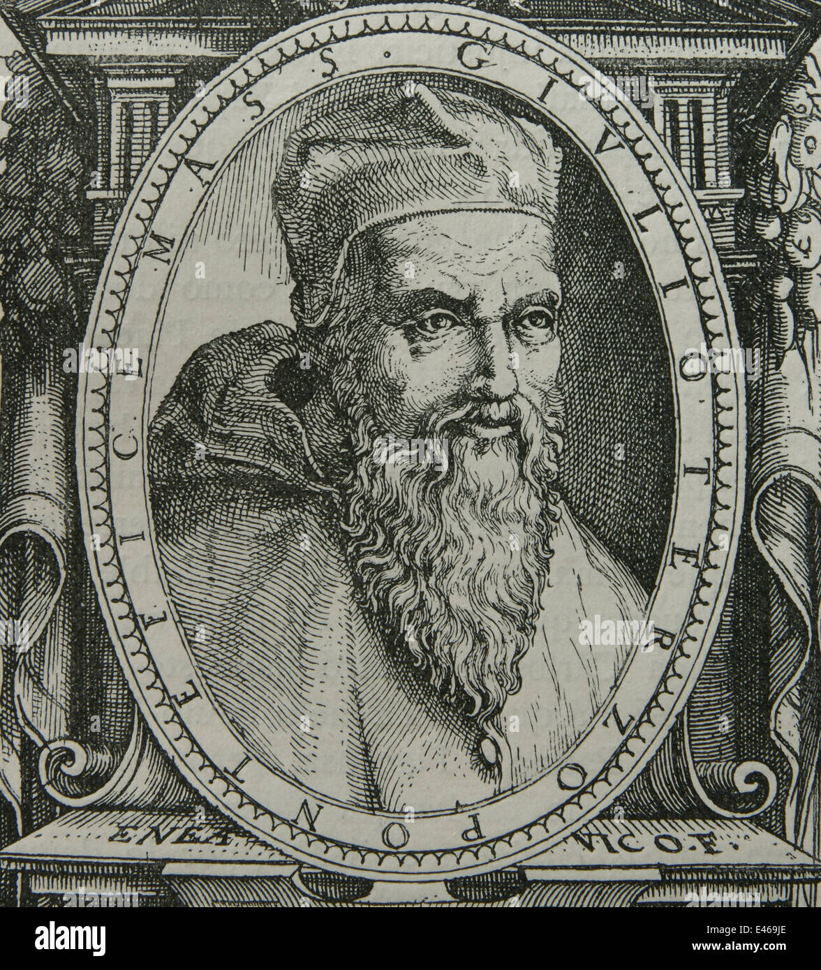 Pope Julius III (1487 – 1555). Pope from 7 February 1550 to his death in  1555. Engraving Stock Photo - Alamy