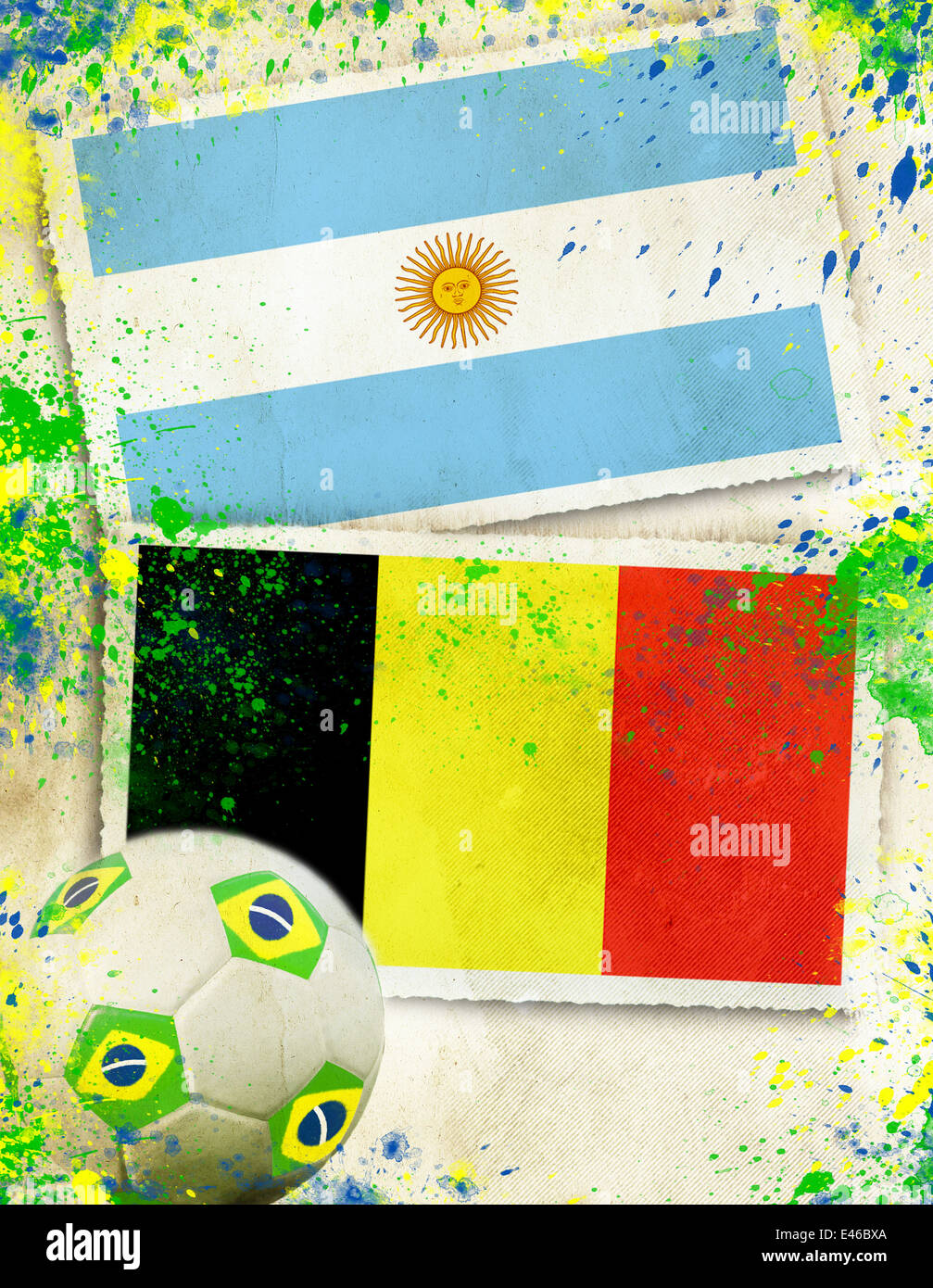 Argentina vs Belgium soccer ball concept Stock Photo - Alamy
