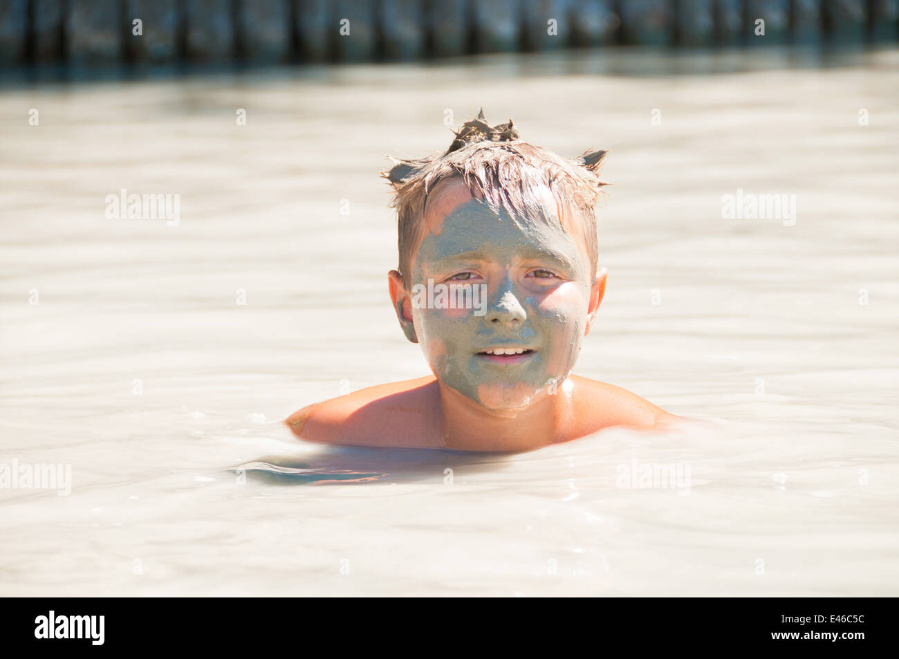Dead Sea Mud bath Treatment Stock Photo Alamy
