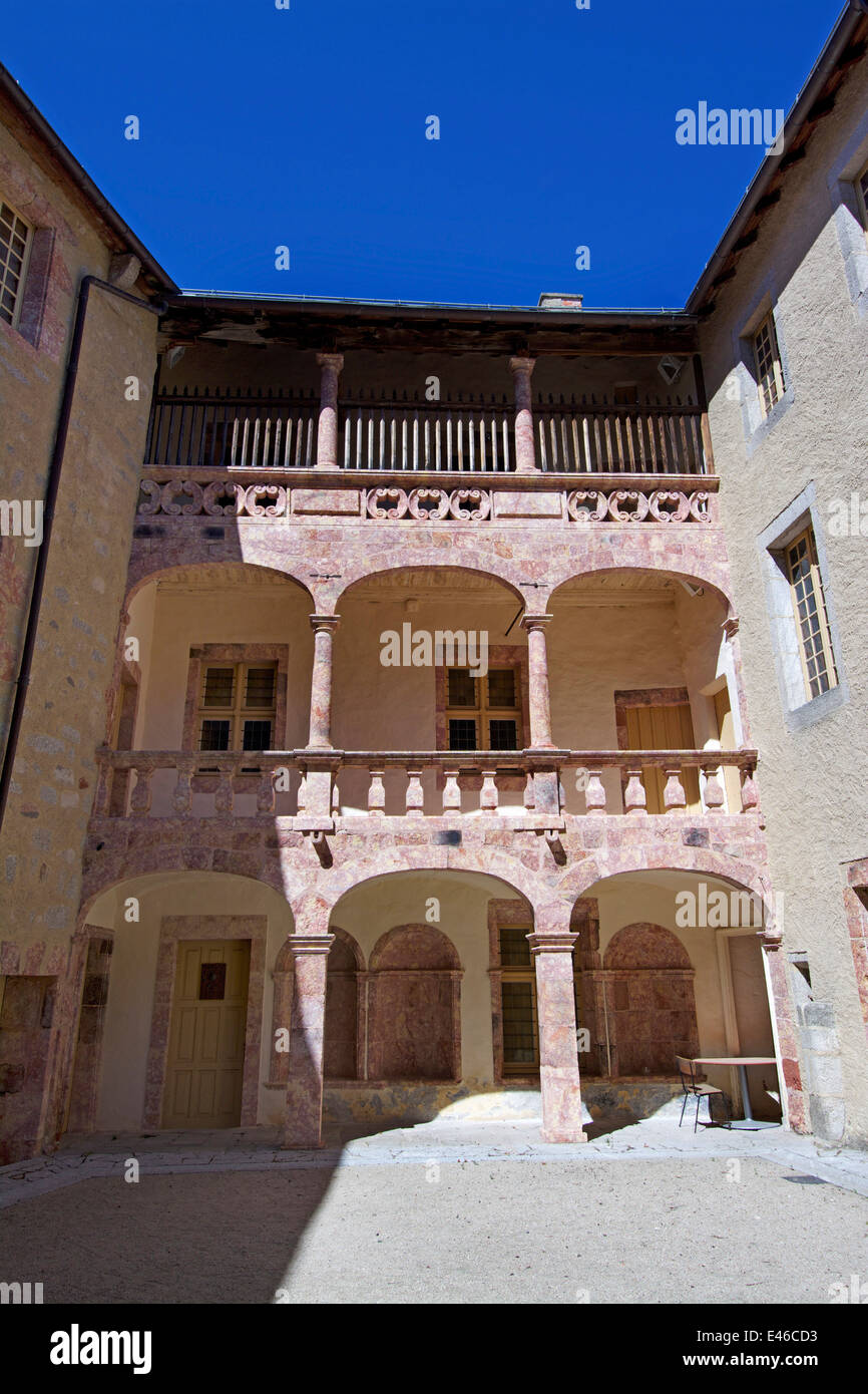 Inside Saint Alban castle, village of SaintAlbansurLimagnole, Lozere