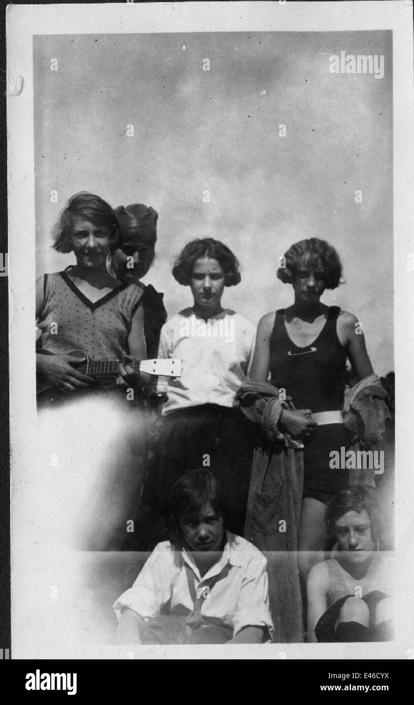 This photo shows Helen Richey, an early female aviator, captured ...