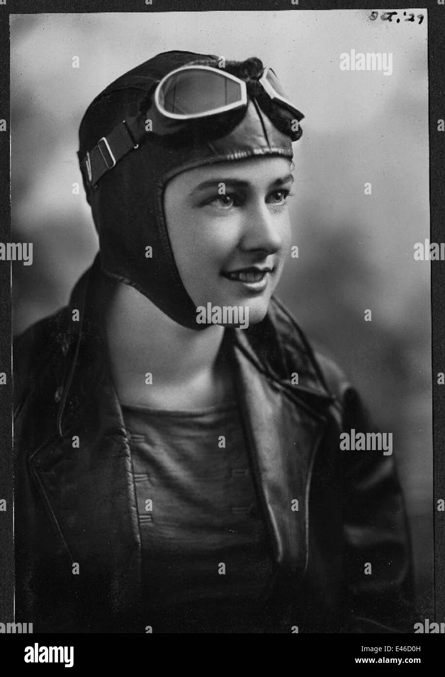 Helen Richey, a pioneering female aviator of the 1920s, is captured in ...