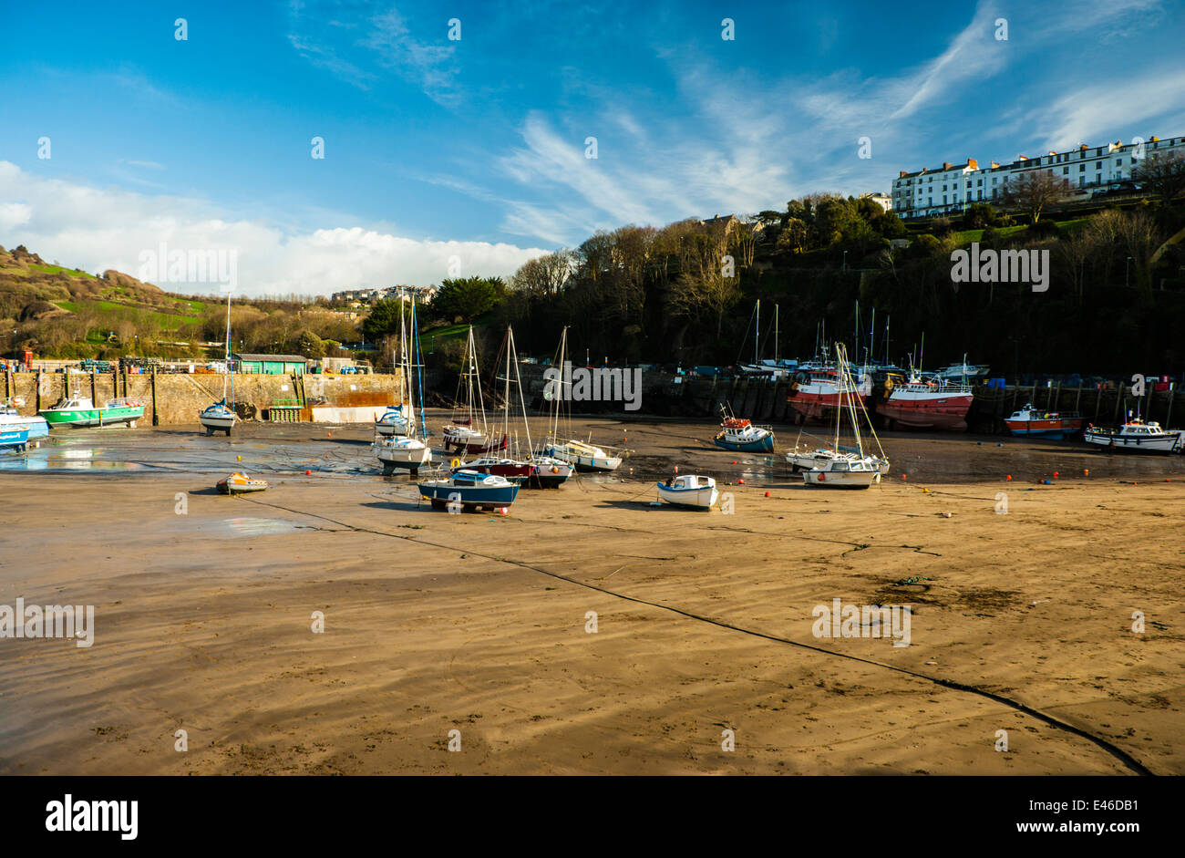 Low tide at harbour Stock Photo Alamy