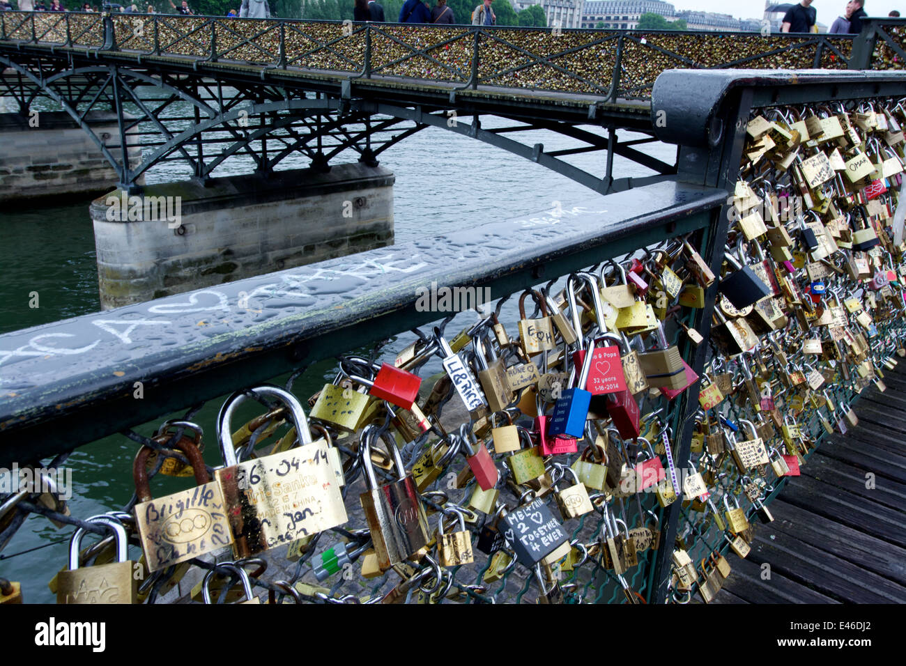 Padlocks on The Pont des Arts bridge, Paris, France Stock Photo Alamy