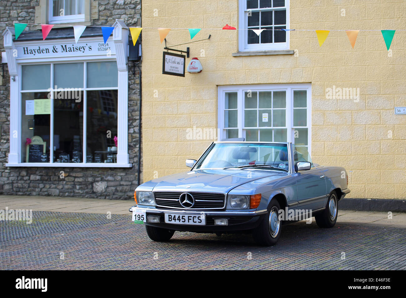 Classic cars and bikes taking part in Chipping Sodbury's Classic Run