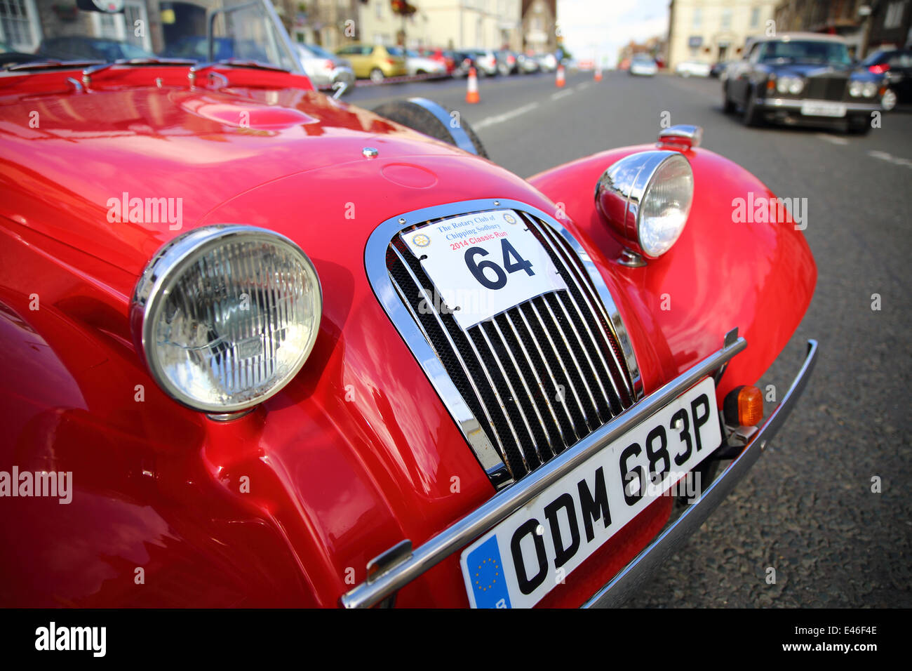 Classic cars and bikes taking part in Chipping Sodbury's Classic Run
