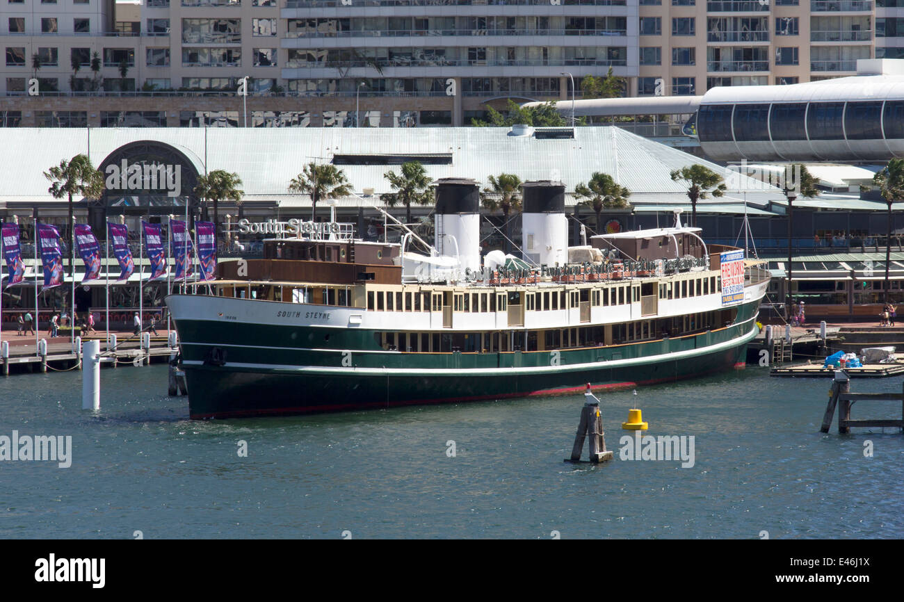 Former ferry boat 'South Steyne' in Darling Harbour, Sydney, New South Wales, Australia Stock Photo