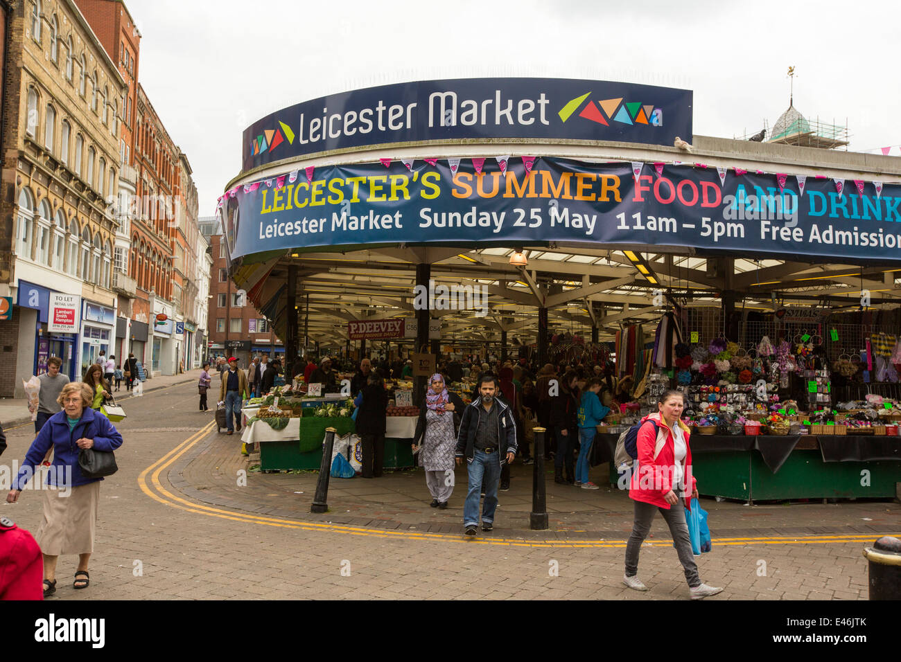 Leicester city centre market hires stock photography and images Alamy
