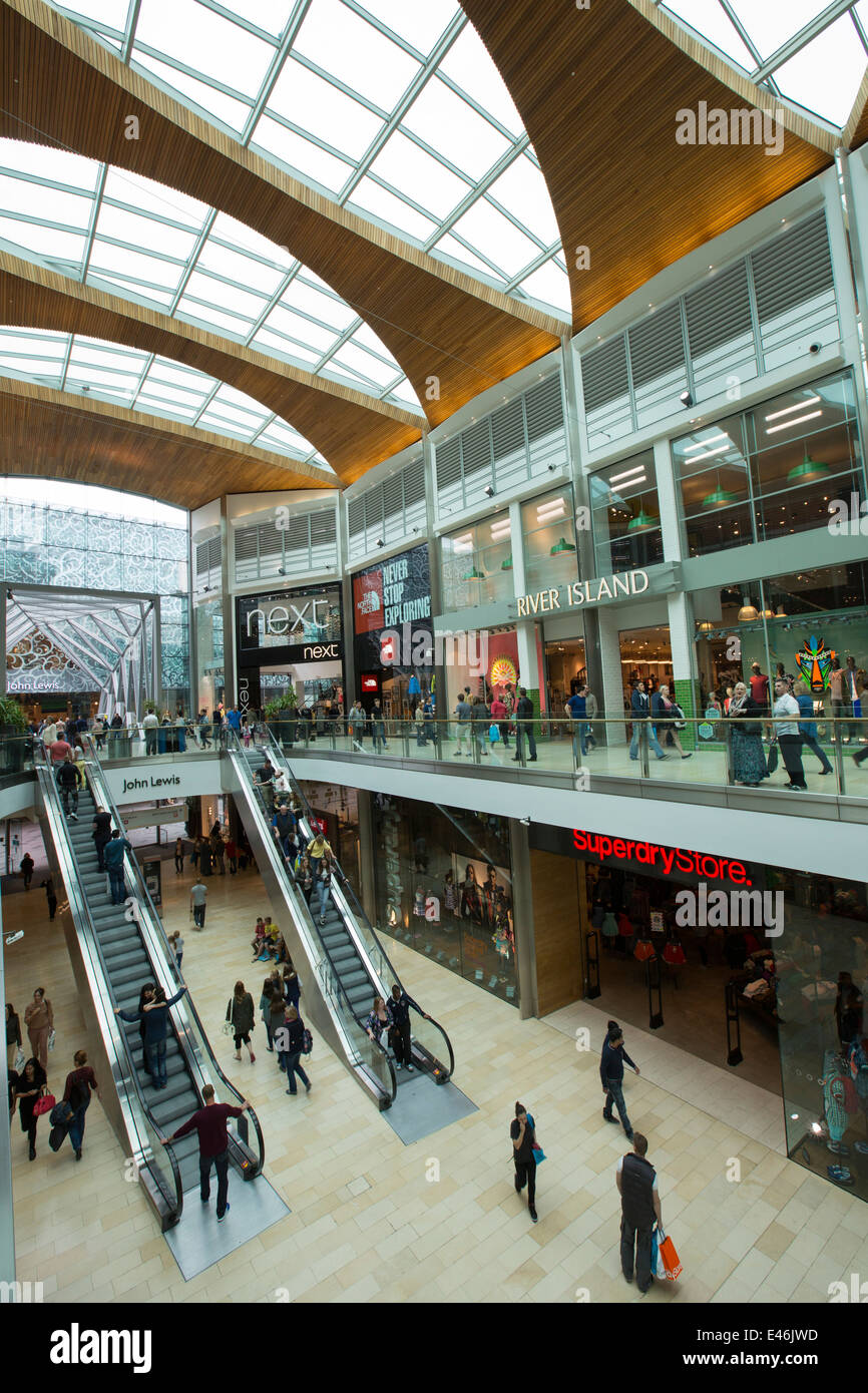 A shopping Mall in Leicester, UK. Stock Photo