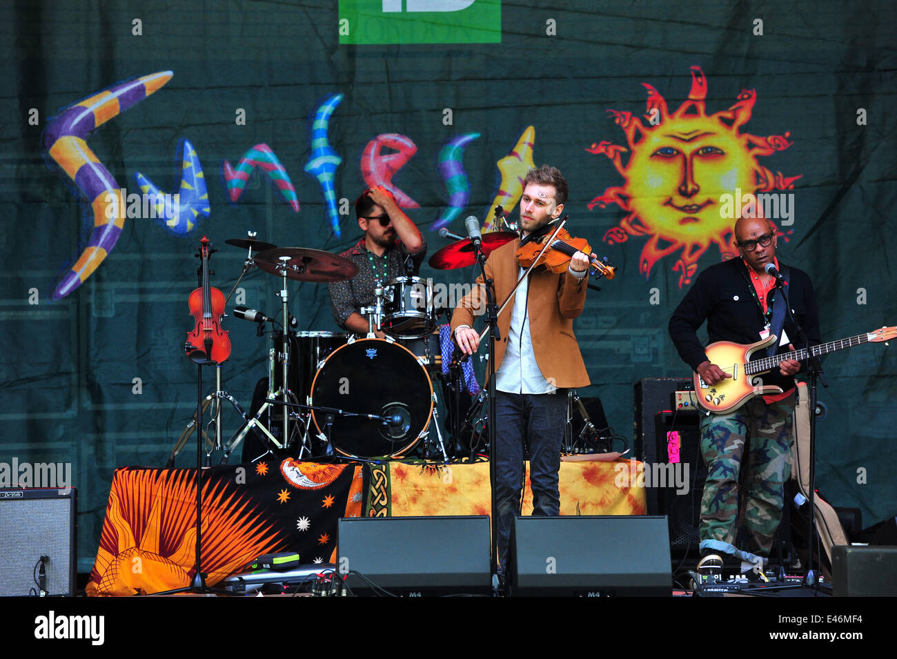 London, Ontario, Canada. 3rd July 2014. In London, Ontario Canadians attend the first day of the Sunfest World Music Festival which is celebrating its 20th anniversary. Sunfest is a non-profit community arts group dedicated to promoting cross-cultural awareness and understanding of the arts across disciplines, such as music, dance and the visual arts. Credit:  Jonny White/Alamy Live News Stock Photo