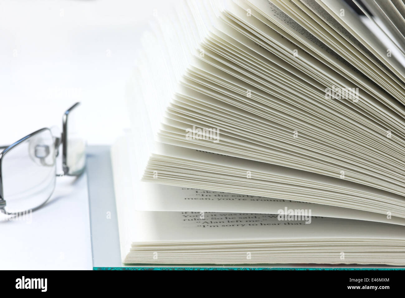 Open book isolated on a white background Stock Photo - Alamy