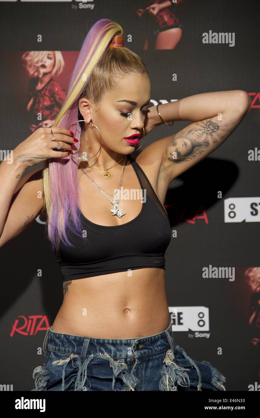 Madrid, Spain. 3rd July, 2014. Singer RITA ORA attends Showcase photocall at the Joy Eslava Club. © Jack Abuin/ZUMA Wire/Alamy Live News Stock Photo