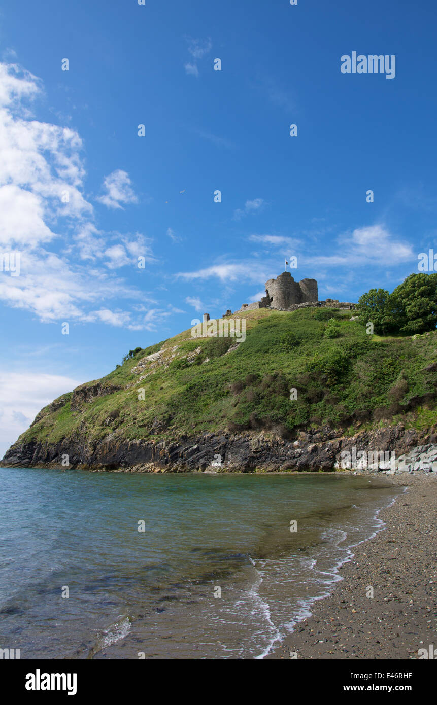 Criccieth Seafront and Castle, Gwynedd, North Wales Stock Photo
