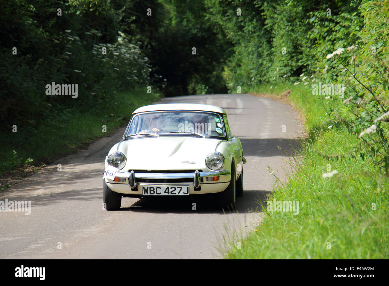 Classic cars and bikes taking part in Chipping Sodbury's Classic Run