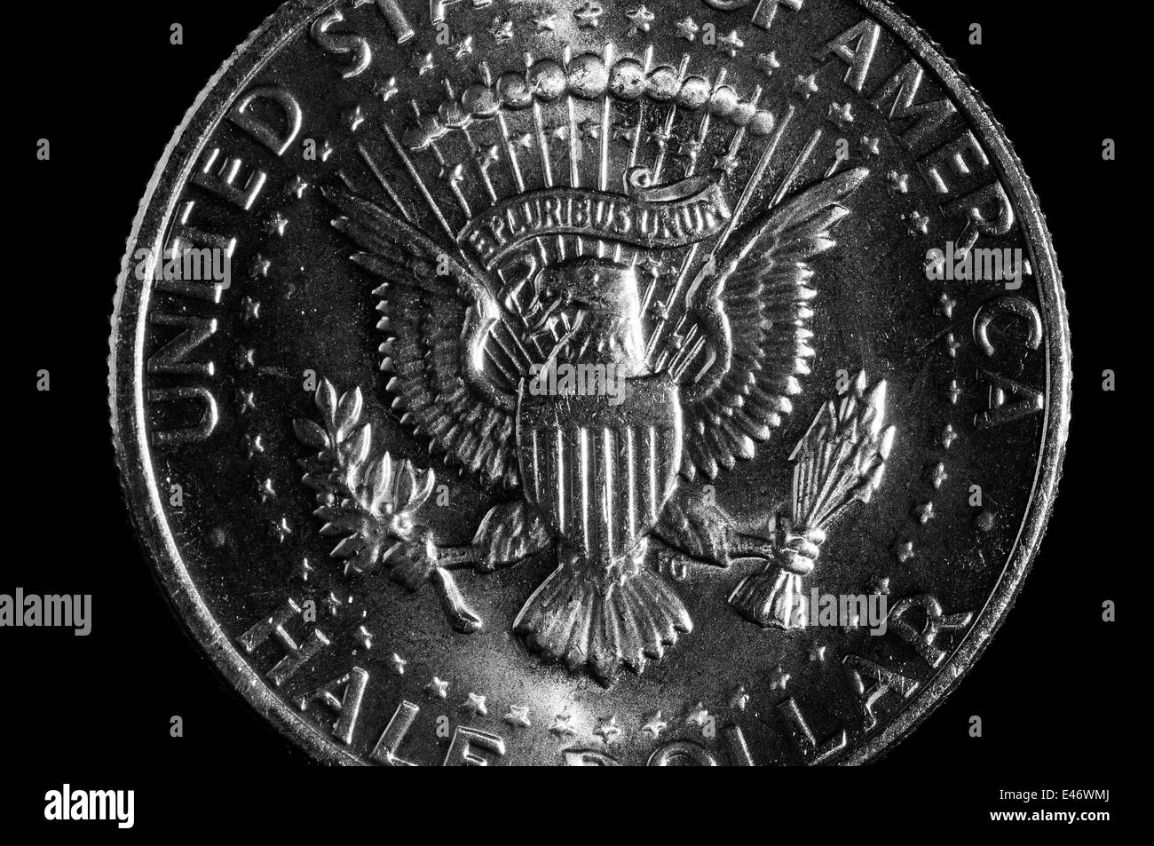 US Kennedy half dollar coin in studio setting Stock Photo Alamy