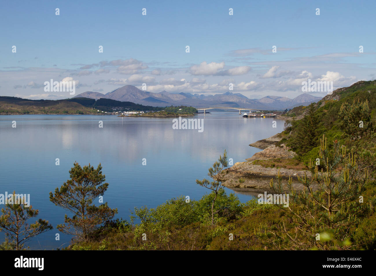 View of Skye Bridge from Loch Alsh Stock Photo